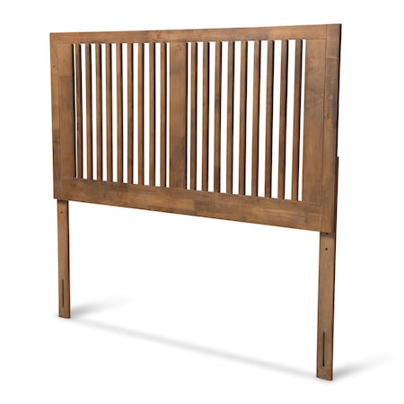 Baxton Studio Harena Modern and Contemporary Transitional Ash Walnut Finished Wood Full Size Headboard 179-11151-Zoro